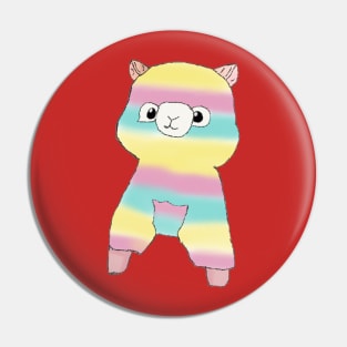 Rainbow Alpaca - Pink Pin
