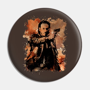 John Wick  - Brown Watercolor Splash Pin