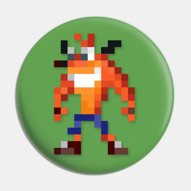 Crash low-res pixelart Pin by JinnPixel