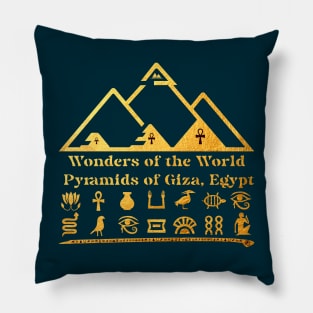 Wonder of The World: Pyramids of Giza, Egypt Pillow