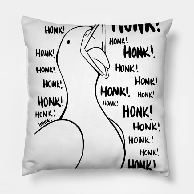 Honk Pillow by Hayde