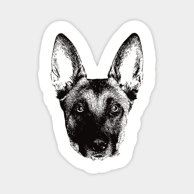 Belgian Malinois gift for Malinois Owners Magnet by DoggyStyles