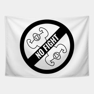 Ape No Fight Ape Plain Black Tapestry