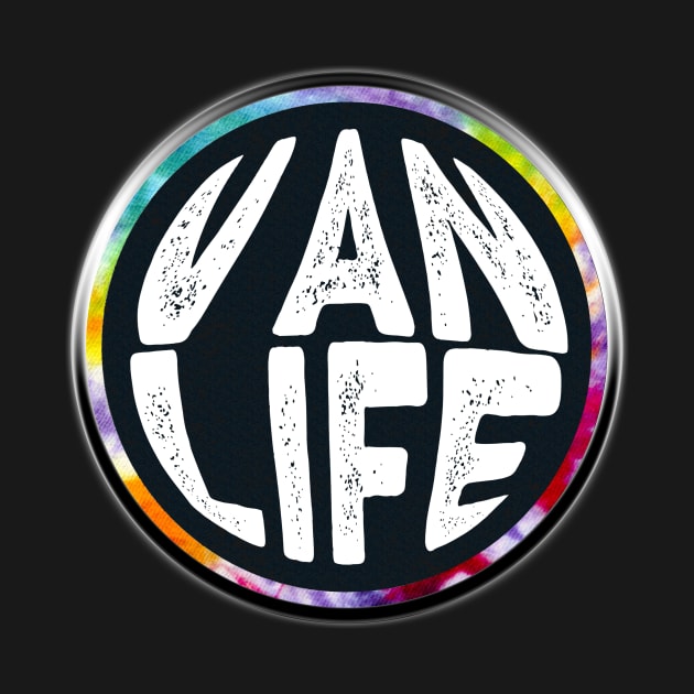 Van Life Tie Dye Circle Distressed - Van Dweller Lifestyle Nation by Bazzar Designs