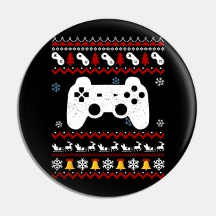 Video Game Gamer Christmas Ugly Pin