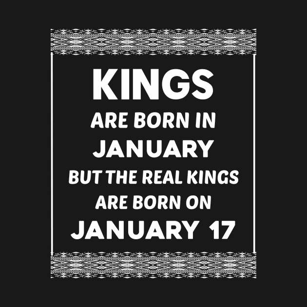 Birthday King White January 17 17th by blakelan128