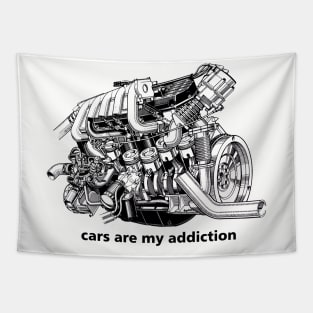 cars are my addiction Tapestry