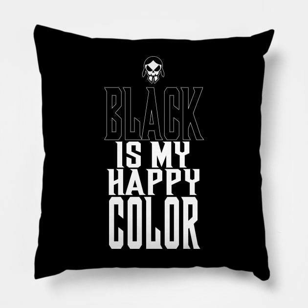 Black is my happy color gothic Pillow by ArtUrzzz