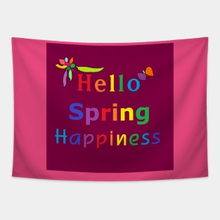 Hello Spring Happiness Time Tapestry