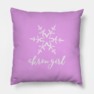 akron snow girl Pillow