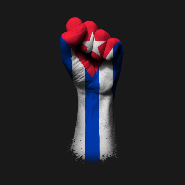 Flag of Cuba on a Raised Clenched Fist by jeffbartels