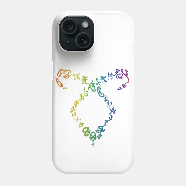 Shadowhunters rune / The mortal instruments - Angelic power rune shape with runes (coloured) - Parabatai - gift idea Phone Case by Vane22april