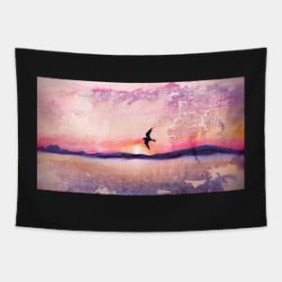 Bird in the Sunset Tapestry