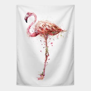 Watercolor American Flamingo Tapestry