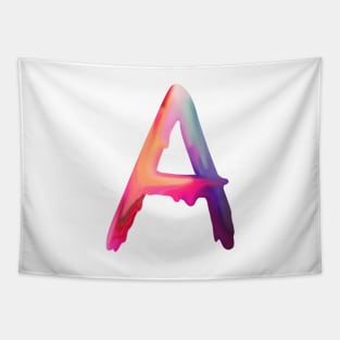 Letter A In Vibrant Watercolor Tapestry