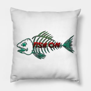 Fish on bones Pillow