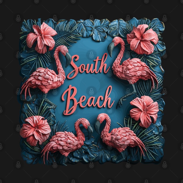 Miami - South Beach (Pink Flamingos) by VelvetRoom