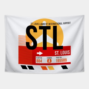 St. Louis (STL) Airport // Sunset Baggage Tag Tapestry