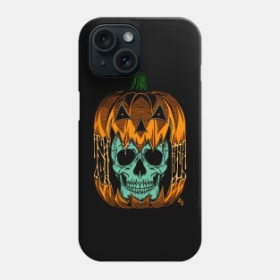 Pumpkin skull Phone Case