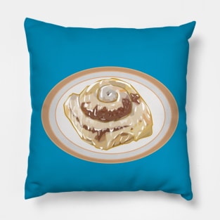 Cinnamon roll cartoon illustration Pillow