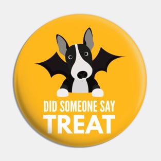 English Bull Terrier Halloween Trick or Treat Pin