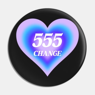 Angel Number 555 Heart Aura Pin