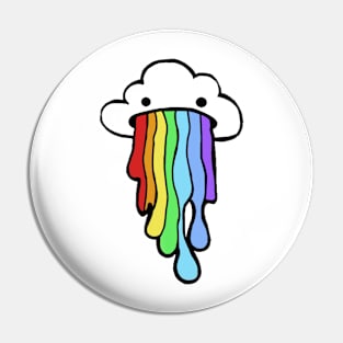 Rainbow Vomit Pin
