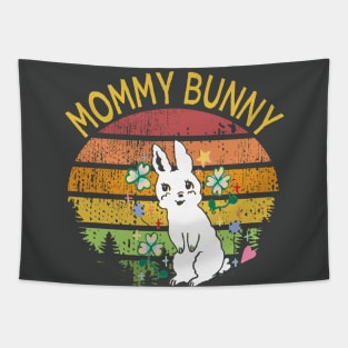 mommy bunny cute white bunny mom Tapestry