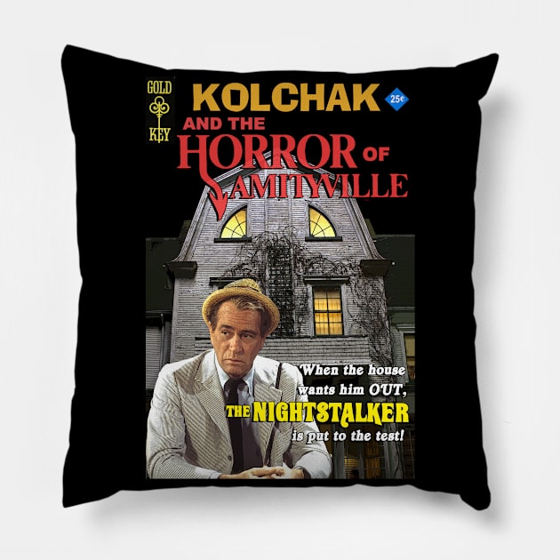 Kolchak and the Amityville Horror Pillow by woodsman