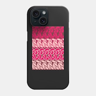 Faux double crochet stitch pattern with pink, wine red and blush pink Phone Case