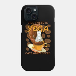 Kitty Coffee Meditating Cat Phone Case