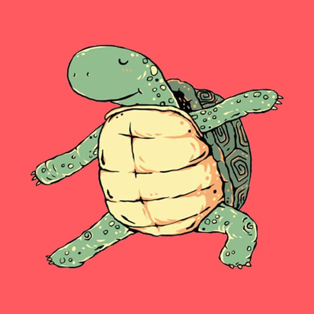 Dancing Turtle by boozethebozz tees.art