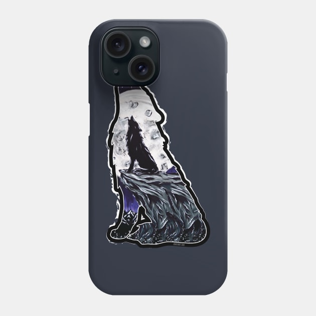 Howling At the Moon Phone Case by JBauerart