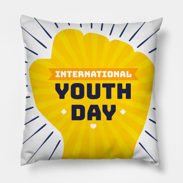International Youth Day T-shirt Pillow by aalfndi
