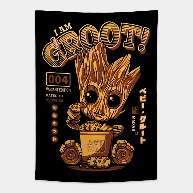 Cute Baby Groot! Tapestry by Aho Kid