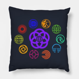 Vintage Logos Of EPCOT Pillow