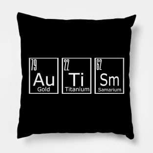 Autism Periodic Table Symbols Pillow