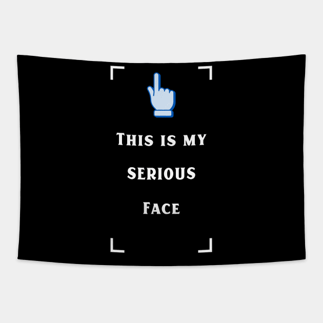 My serious face Tapestry by JiggyChimp