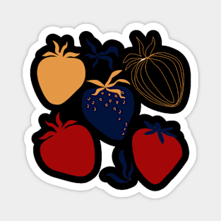 RED BLUE STRAWBERRY Magnet