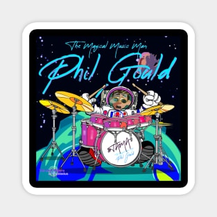 Tiny Phil Space Drummer Magnet