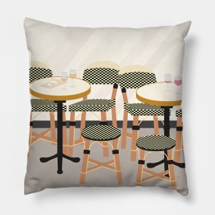 Paris Cafe Chairs, France Pillow