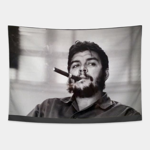 CHE GUEVARA SMOKING A PIPE Tapestry by DEMON LIMBS