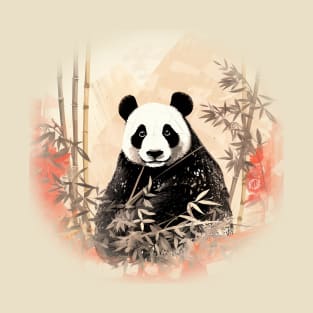 Panda bear with bamboo T-Shirt