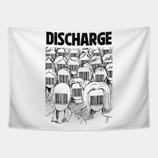 Barcode face Discharge Tapestry