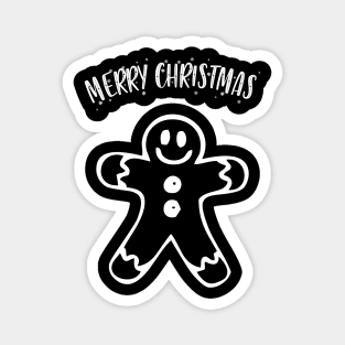 Merry Christmas Gingerbread Man Magnet