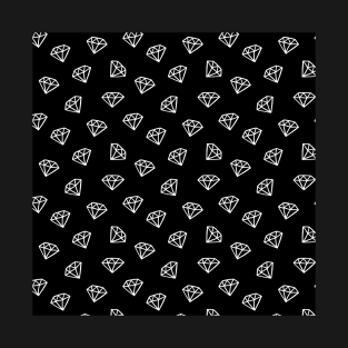 White diamond on black T-Shirt