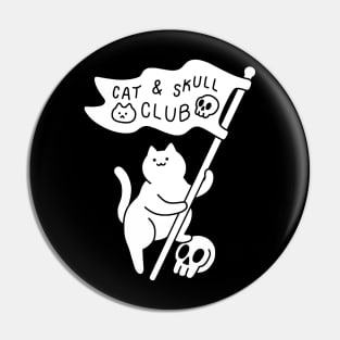 Cat & Skull Club Pin