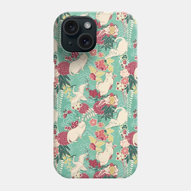 Kimono Cats lovers design Phone Case by Meows in Clouds