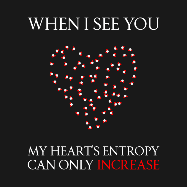 When I see you my heart's entropy can only increase by Pi-Shirt