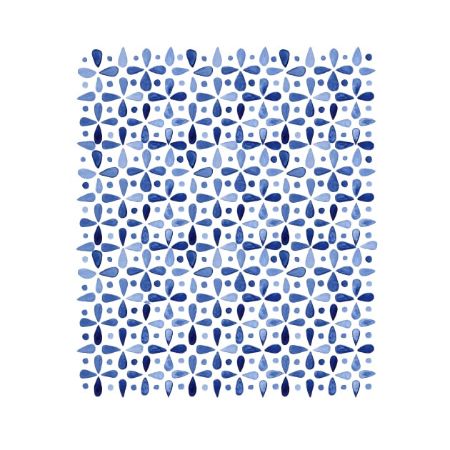 Imperfect Geometry Indigo Grid by NicSquirrell